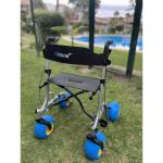 Rollator Walker: Puncture-Proof Wheels, Adjustable Height, Folding Outdoor