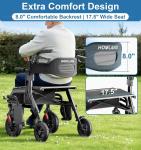 2-in-1 Rollator Walker Wheelchair Combo 10in All-Terrain 350lb - NIB
