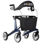 Ultralight Carbon Fiber Rollator Walkers for Seniors Lightweight at Only 13lbs, Foldable Carbon Rolling Walker with Organizer Bag, Seat and 8'' Wheels for Travel & The Elderly (Blue, Taller Model)