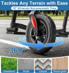 2-in-1 Rollator Walker Wheelchair Combo 10in All-Terrain 350lb - NIB