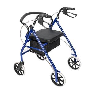 Heavy Duty Extra Wide Bariatric Rollator Rolling Walker with Padded Seat