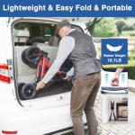 RollisRoll Walkers for Seniors with Seat, Foldable Rollator Walker, Reinforced Aluminum Frame, 10" Big Rubber Wheels for All Terrain, Built-in Cable, Lightweight Rolling Walker, Burgundy