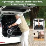 WALK MATE Rollator Walker for Seniors, 10 Inch Big Wheels, Reinforced Aluminum Frame 350lb Weight Capacity, Foldable All Terrain Rolling Walker with Seat, Lightweight Adjustable Height, Grey