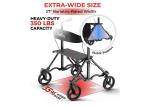 Rollator Walkers for Seniors with Seat, Aluminum Ultra-Compact Travel Rolling Wa