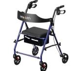 Foldable Rollator Walker with Seat for Seniors – All-Terrain Wheels 