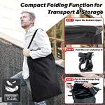 Henmnii Rollator Walker for Seniors, Lightweight Foldable All Terrain Rolling Walker with seat, Aluminum Walkers with 8 inch Rubber Wheels, Handles and Backrest for Seniors and Adult