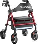 Heavy Duty Rollator Walker for Seniors, Foldable, Big Wheels