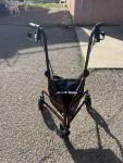 Drive deluxe 3-Wheel Rollator Walker Foldable, All Terrain 8” Wheels