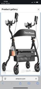 BlessReach Heavy Duty Upright Rollator Walker for Seniors with Seat, 450lb  