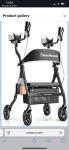 BlessReach Heavy Duty Upright Rollator Walker for Seniors with Seat, 450lb  