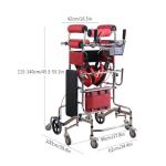 Gait Trainer Walker for Adults, Upright Walkers for Seniors with Seat and Brakes, Anti-Tilt and Rollover, Adjustable Height, Load Bearing: 200kg (440Ib)(Women)