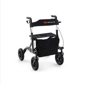 All Terrain Rollator Walker w/ Seat & Bag – Lightweight Foldable 350lb