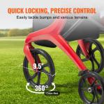 Heavy duty 4-Wheel Outdoor Rollator Walker w/ Seat, Folding, 300 lb Capacity