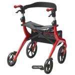 Heavy duty 4-Wheel Outdoor Rollator Walker w/ Seat, Folding, 300 lb Capacity