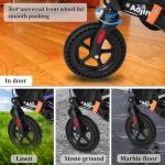 Aojin Rollator Walker for Seniors, Lightweight Foldable All Terrain Rolling Walker with seat, Aluminum Walkers with 8 inch Rubber Wheels (Purple)