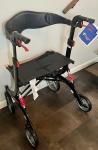 Drive HEAVY DUTY WIDE rollator walker f-22 red suspension springs Collapsible