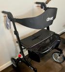 Drive HEAVY DUTY WIDE rollator walker f-22 red suspension springs Collapsible