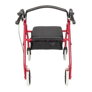 Heavy Duty Rolling Extra Wide For Elderly Rollator Walker Padded Seat walk