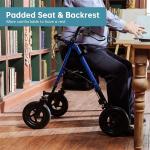 OEM ELENKER Rollator Walker 10" All-Terrain Strong Disc Brake for Injury Surgery