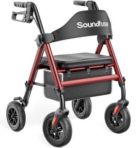 Lightweight Foldable Rollator Walker for Seniors