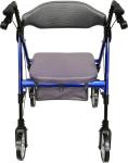 HEALTHLINE Heavy Duty Rollator Walker with Seat Bariatric 450lbs Foldable
