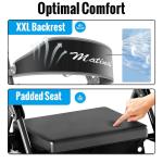 Zentrava Foldable Rollator Walkers with Seat for Seniors, Lightweight Rollator Walker with 8" Big Wheels, Height Adjustable Ergonomic Rolling Walker Seat, Aluminum and Carbon Steel (Black)