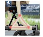 MAXWALK Foldable Rollator Walker Seat 10" Rubber Wheels All Terrain Senior Black