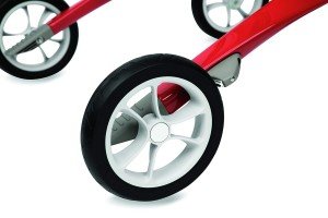 Red Carbon Ultralight Rollator Walker with Organizer