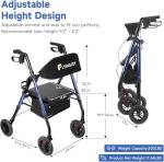 FlyingJoy Ultralight Rollator Walker with Seat