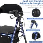 FlyingJoy Ultralight Rollator Walker with Seat