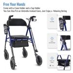 FlyingJoy Ultralight Rollator Walker with Seat