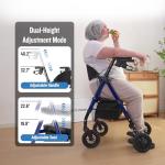 FlyingJoy Ultralight Rollator Walker with Seat