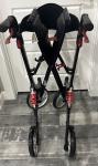 Drive HEAVY DUTY WIDE rollator walker f-22 with red suspension springs.