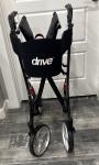 Drive HEAVY DUTY WIDE rollator walker f-22 with red suspension springs.