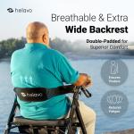 Extra Wide Heavy-Duty Rollator with 8-Inch Wheels - Lightweight Aluminum Design