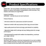 KMINA PRO All Terrain Walker Seat Outdoor Folding Rollator Basket 300 lbs Black