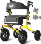 VOCIC Walker with Seat for Seniors,Z57 with 12"All Terrain Wheels-Used