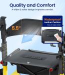 VOCIC Walker with Seat for Seniors,Z57 with 12"All Terrain Wheels-Used