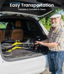 VOCIC Walker with Seat for Seniors,Z57 with 12"All Terrain Wheels-Used