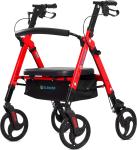 ELENKER Heavy Duty Rollator Walker with Extra Wide Padded Seat 500lbs 10" Wheels
