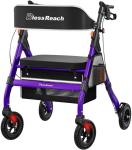 Heavy-Duty Aluminum Rolling Walker - Foldable Rollator Walkers with Seat for Sen