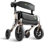 Helavo All Terrain Walker Rollator w/ 12” Pneumatic Tires Foldable Outdoor