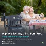 Helavo All Terrain Walker Rollator w/ 12” Pneumatic Tires Foldable Outdoor