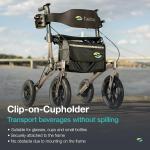 Helavo All Terrain Walker Rollator w/ 12” Pneumatic Tires Foldable Outdoor