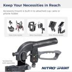 Drive Medical Nitro Sprint Rollator Walker Heavy Duty w/Seat Tall Height 