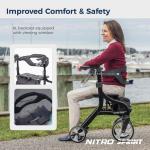 Drive Medical Nitro Sprint Rollator Walker Heavy Duty w/Seat Standard Size