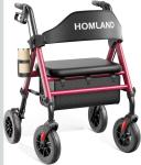 Roller Walker FlyingJoy Heavy Duty Aluminum Rolling Walker Up 350 lbs 