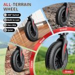 BigAlex Rollator Walkers for Seniors with Wider Seat,Walker Wheelchair Combo,2 in 1 Rollator Walker, Transport Wheelchair for Adults,Rolling Walker with All-Terrain Wheels,400 LBS Weight Capacity,Red