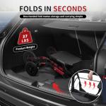 BigAlex Rollator Walkers for Seniors with Wider Seat,Walker Wheelchair Combo,2 in 1 Rollator Walker, Transport Wheelchair for Adults,Rolling Walker with All-Terrain Wheels,400 LBS Weight Capacity,Red