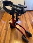 ROLLATOR WALKER FOLDING TRAVEL LIGHTWEIGHT SENIORS ALL TERRAIN W SEAT FOLDABLE